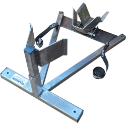 Soporte WheelChock con suncho de amarre