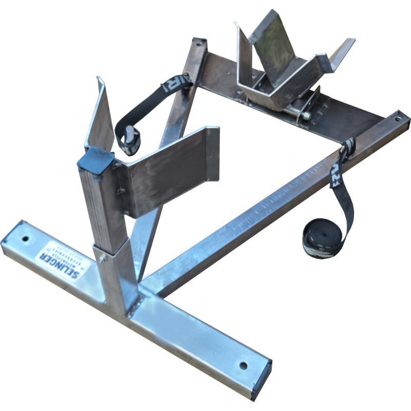 Soporte WheelChock con suncho de amarre